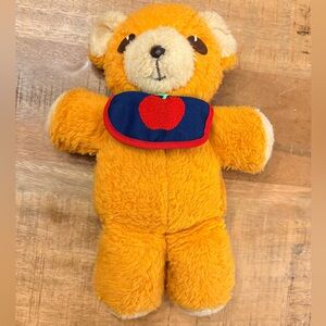Fisher-Price vintage 1975 Freddy teddy bear w/bib great shape! Squeaker works!